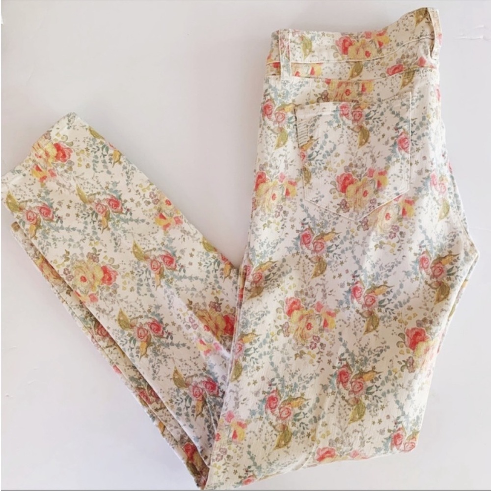 NWT Paige Denim x Liberty London Floral Skyline Ankle Peg Mid Rise Ankle Skinny